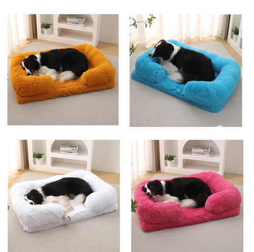 Calming donut pet bed — plush round design