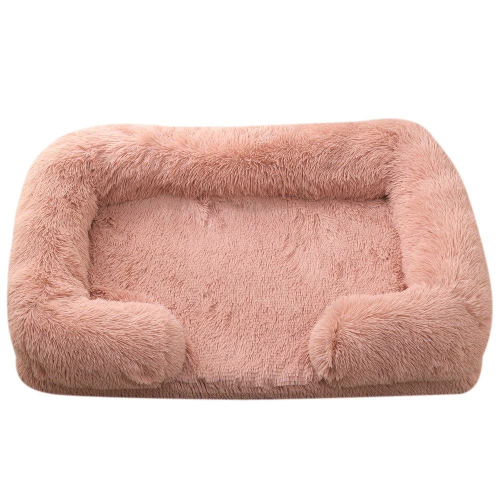 Donut bed plush texture close-up