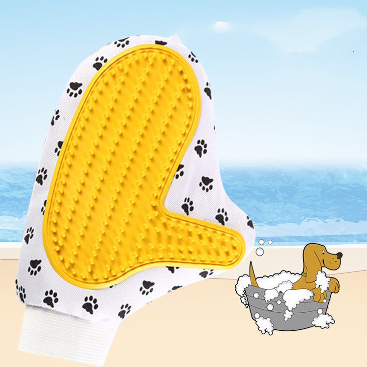 Silicone pet grooming glove