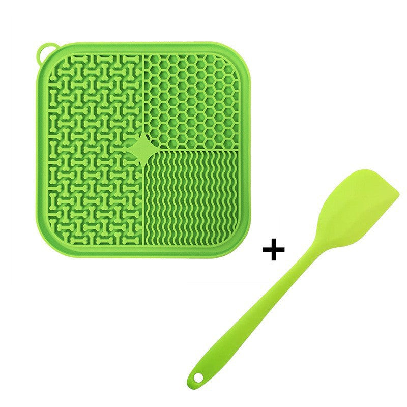 Green licking mat