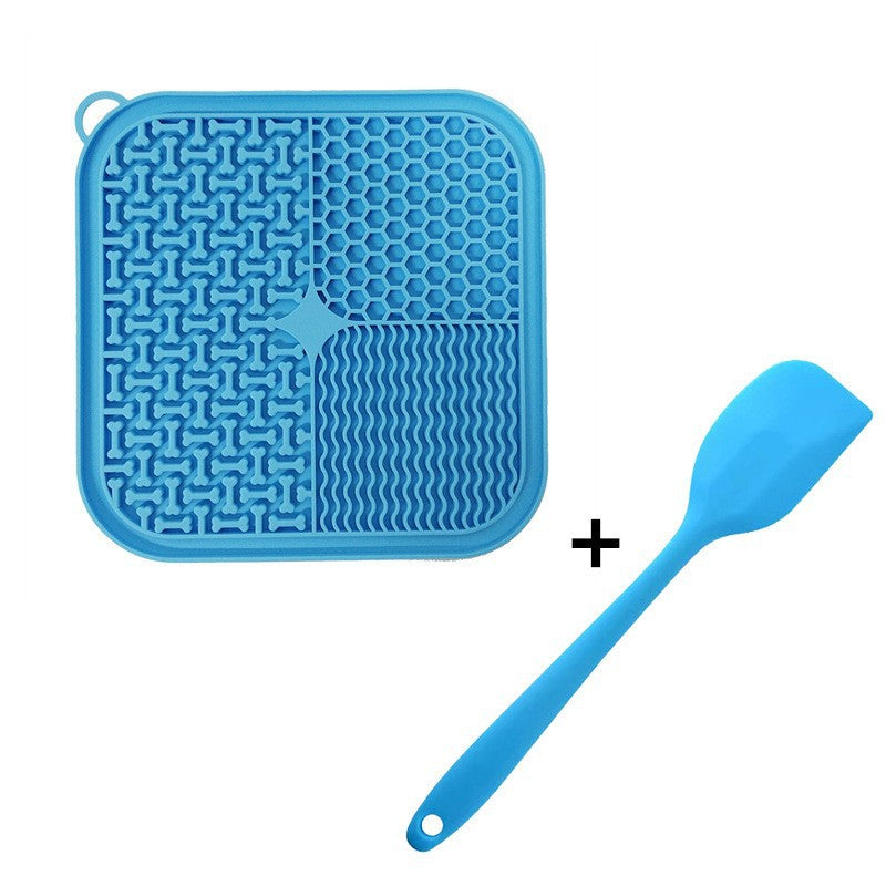 Blue licking mat