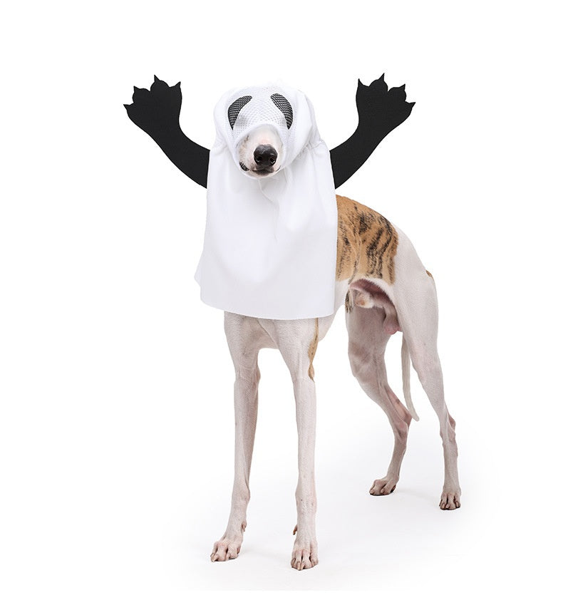 Ghost pet costume side view