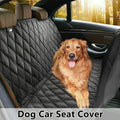 Waterproof hammock-style pet car seat cover installed on rear seat